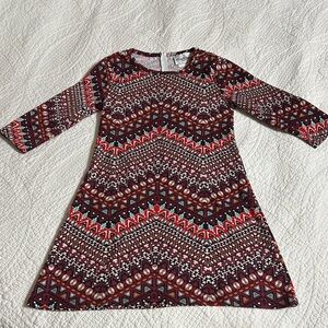 Rare Editions Multicolor Geometric Kids Dress
